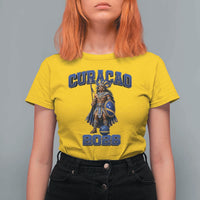 Curacao Warrior Football Fan T Shirt For Women Proud Island Game Day Gift