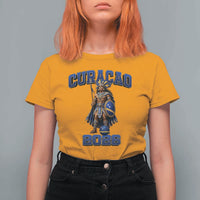 Curacao Warrior Football Fan T Shirt For Women Proud Island Game Day Gift