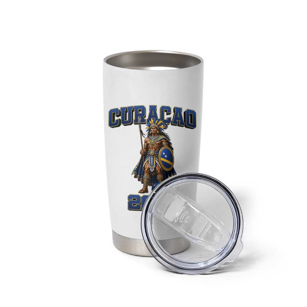 Curacao Warrior Football Fan Tumbler Cup Proud Island Game Day Gift