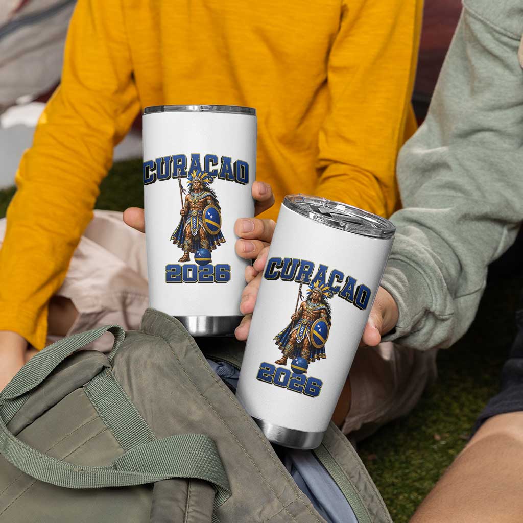 Curacao Warrior Football Fan Tumbler Cup Proud Island Game Day Gift