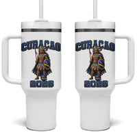 Curacao Warrior Football Fan Tumbler With Handle Proud Island Game Day Gift
