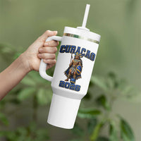 Curacao Warrior Football Fan Tumbler With Handle Proud Island Game Day Gift