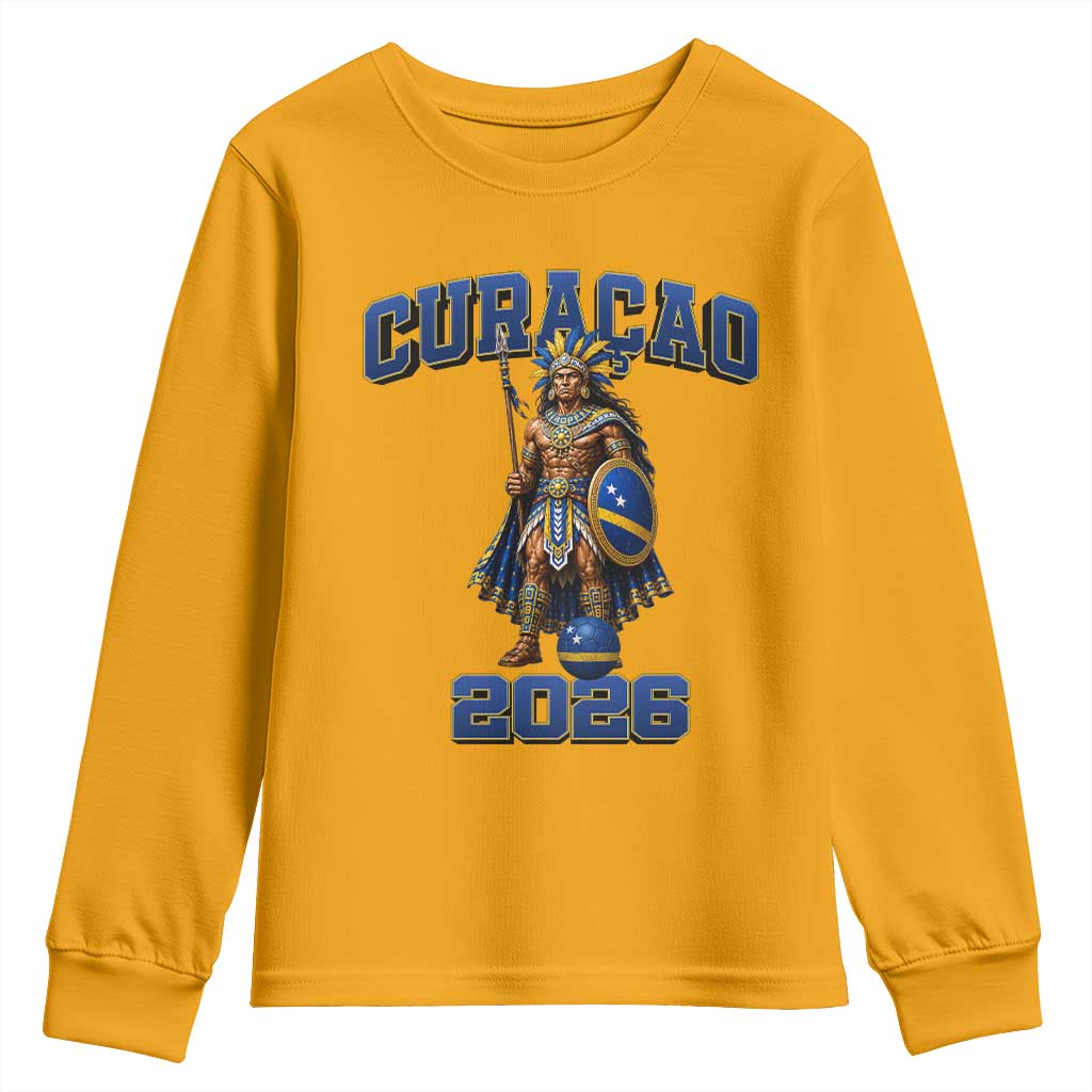 Curacao Warrior Football Fan Youth Sweatshirt Proud Island Game Day Gift