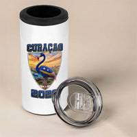 Funny Curacao Flamingo Soccer Lover 4 in 1 Can Cooler Tumbler Caribbean Island Gift
