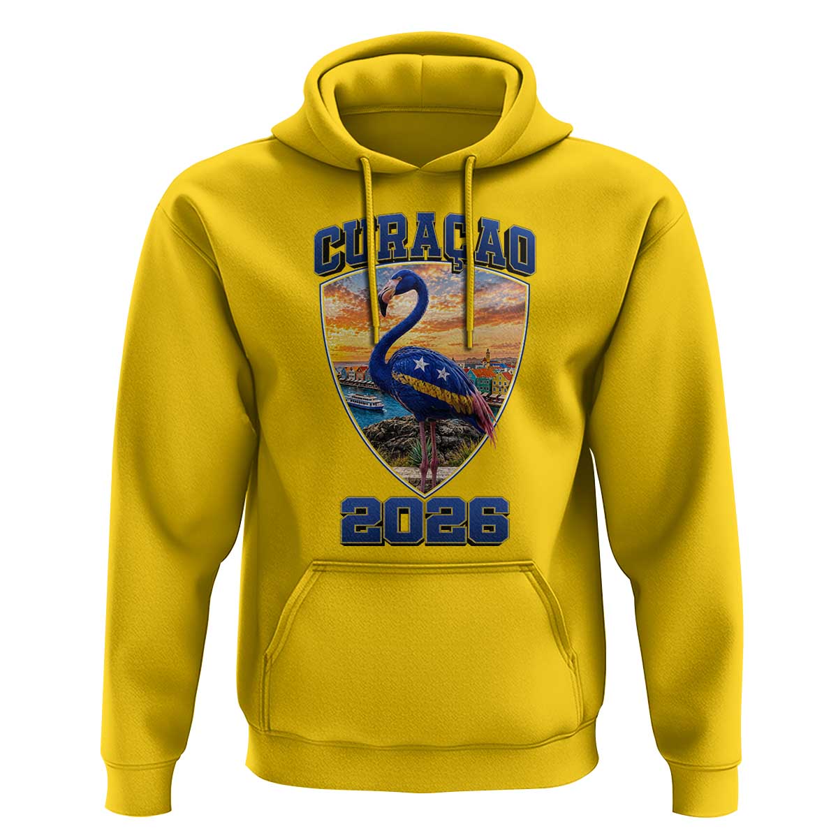 Funny Curacao Flamingo Soccer Lover Hoodie Caribbean Island Gift