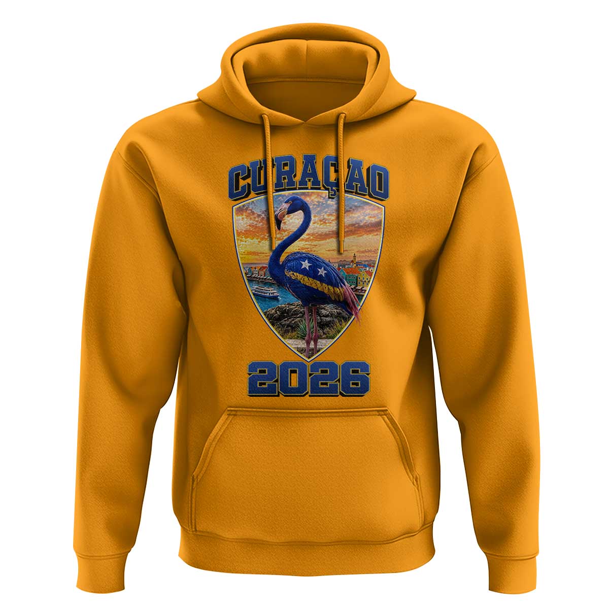 Funny Curacao Flamingo Soccer Lover Hoodie Caribbean Island Gift