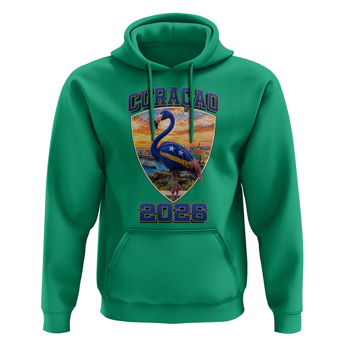 Funny Curacao Flamingo Soccer Lover Hoodie Caribbean Island Gift