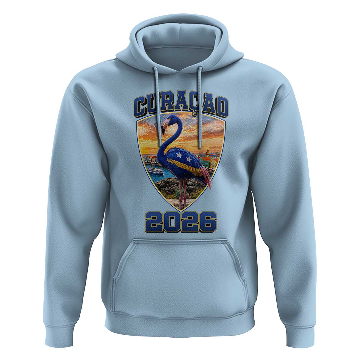 Funny Curacao Flamingo Soccer Lover Hoodie Caribbean Island Gift