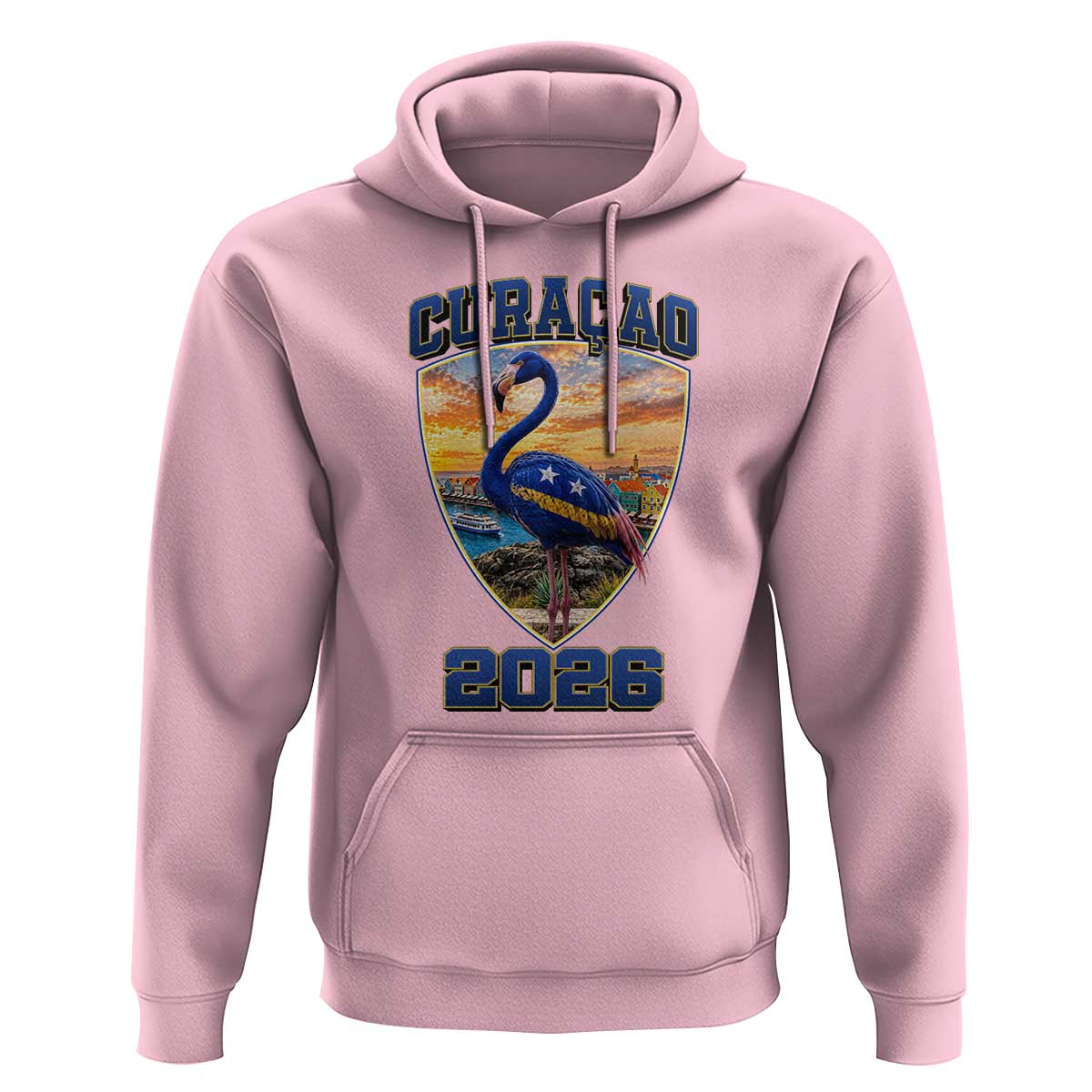 Funny Curacao Flamingo Soccer Lover Hoodie Caribbean Island Gift