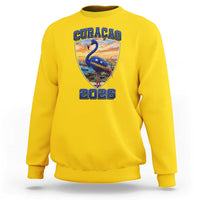 Funny Curacao Flamingo Soccer Lover Sweatshirt Caribbean Island Gift