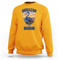 Funny Curacao Flamingo Soccer Lover Sweatshirt Caribbean Island Gift