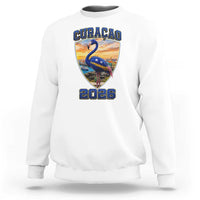 Funny Curacao Flamingo Soccer Lover Sweatshirt Caribbean Island Gift