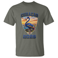 Funny Curacao Flamingo Soccer Lover T Shirt Caribbean Island Gift