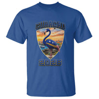 Funny Curacao Flamingo Soccer Lover T Shirt Caribbean Island Gift