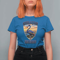 Funny Curacao Flamingo Soccer Lover T Shirt For Women Caribbean Island Gift
