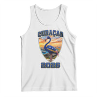 Funny Curacao Flamingo Soccer Lover Tank Top Caribbean Island Gift