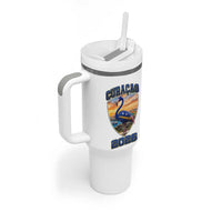 Funny Curacao Flamingo Soccer Lover Tumbler With Handle Caribbean Island Gift