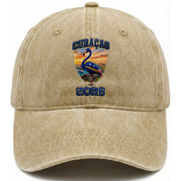 Funny Curacao Flamingo Soccer Lover Washed Cotton Baseball Cap Caribbean Island Gift