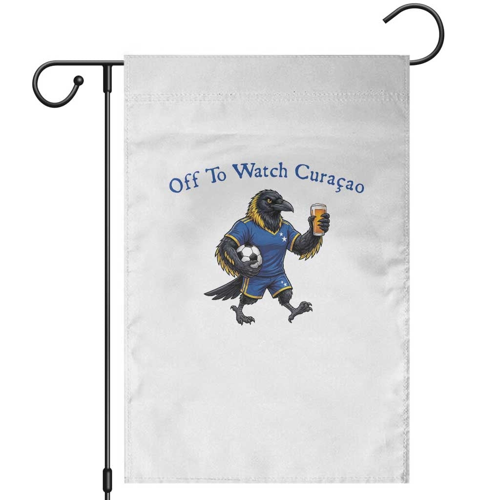 Funny Curacao Bird Soccer Fan Gift Garden Flag Off To Watch Curaçao