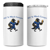 Funny Curacao Bird Soccer Fan Gift 4 in 1 Can Cooler Tumbler Off To Watch Curaçao