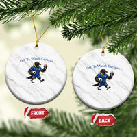 Funny Curacao Bird Soccer Fan Gift Ceramic Ornament Off To Watch Curaçao