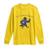 Funny Curacao Bird Soccer Fan Gift Long Sleeve Shirt Off To Watch Curaçao