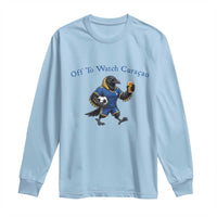 Funny Curacao Bird Soccer Fan Gift Long Sleeve Shirt Off To Watch Curaçao