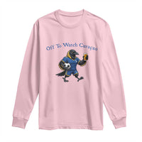 Funny Curacao Bird Soccer Fan Gift Long Sleeve Shirt Off To Watch Curaçao