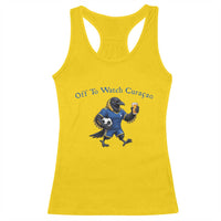 Funny Curacao Bird Soccer Fan Gift Racerback Tank Top Off To Watch Curaçao