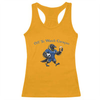 Funny Curacao Bird Soccer Fan Gift Racerback Tank Top Off To Watch Curaçao