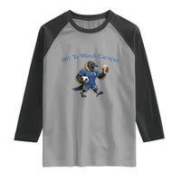 Funny Curacao Bird Soccer Fan Gift Raglan Shirt Off To Watch Curaçao