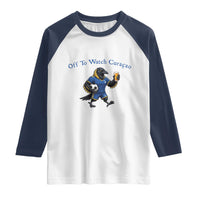 Funny Curacao Bird Soccer Fan Gift Raglan Shirt Off To Watch Curaçao