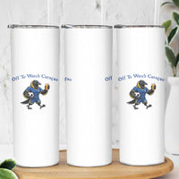 Funny Curacao Bird Soccer Fan Gift Skinny Tumbler Off To Watch Curaçao