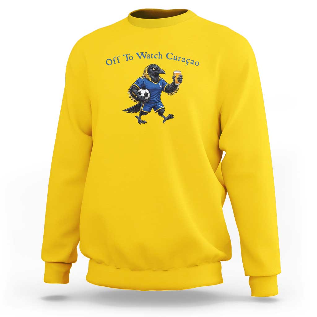 Funny Curacao Bird Soccer Fan Gift Sweatshirt Off To Watch Curaçao