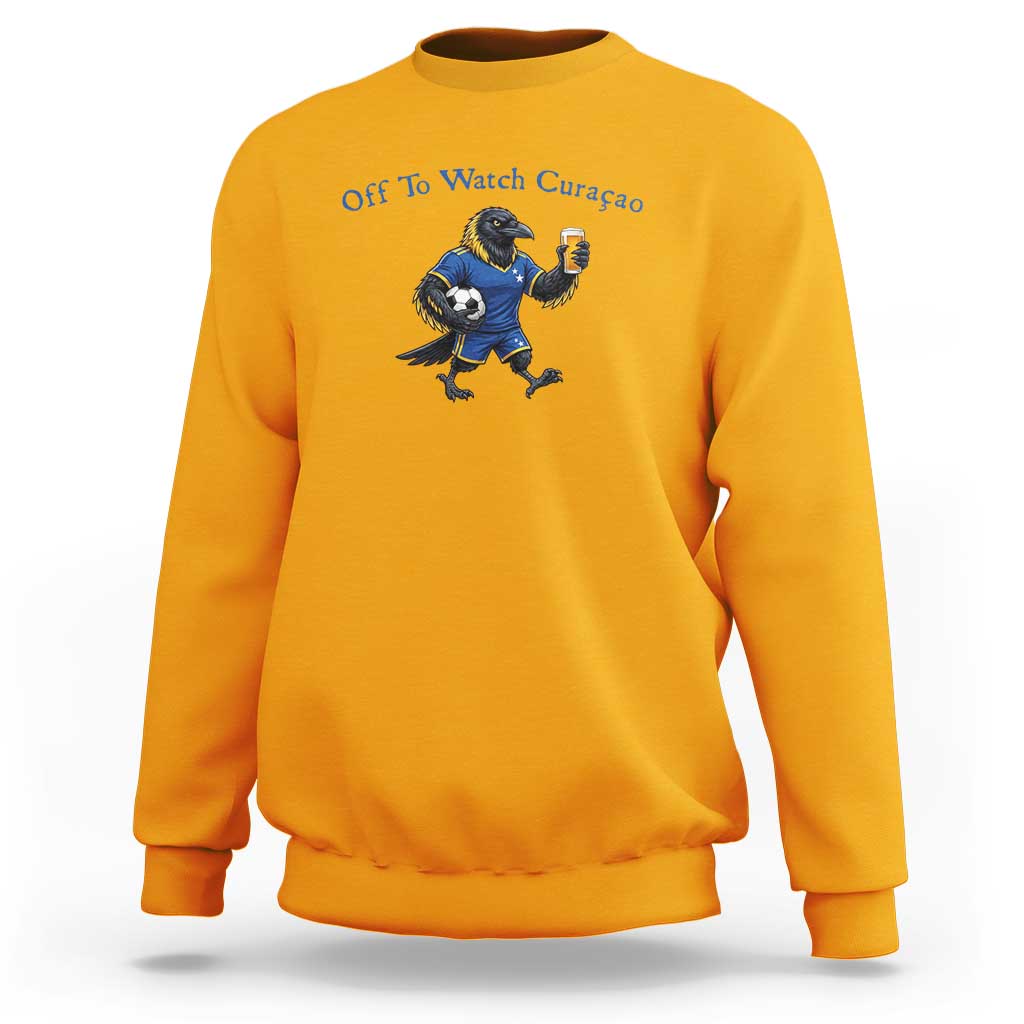 Funny Curacao Bird Soccer Fan Gift Sweatshirt Off To Watch Curaçao