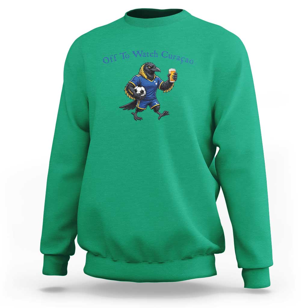 Funny Curacao Bird Soccer Fan Gift Sweatshirt Off To Watch Curaçao