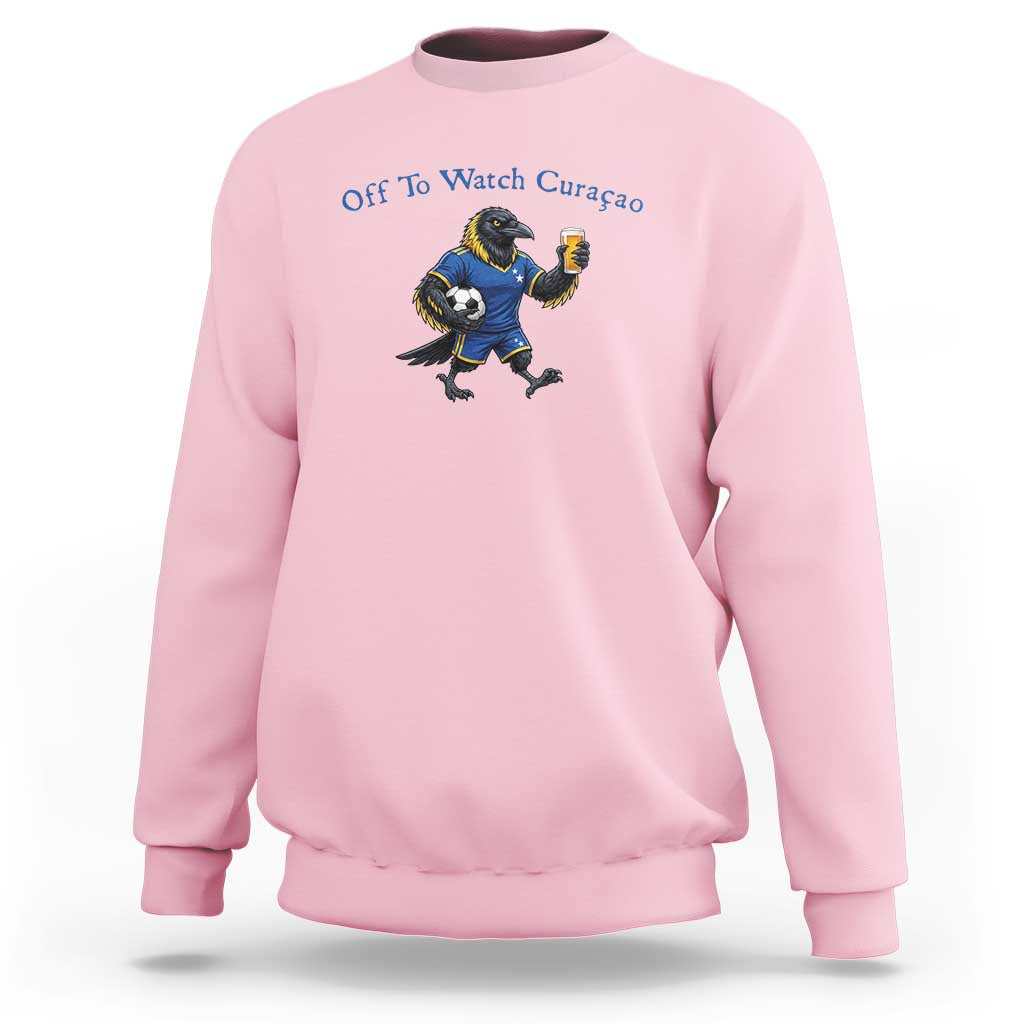 Funny Curacao Bird Soccer Fan Gift Sweatshirt Off To Watch Curaçao