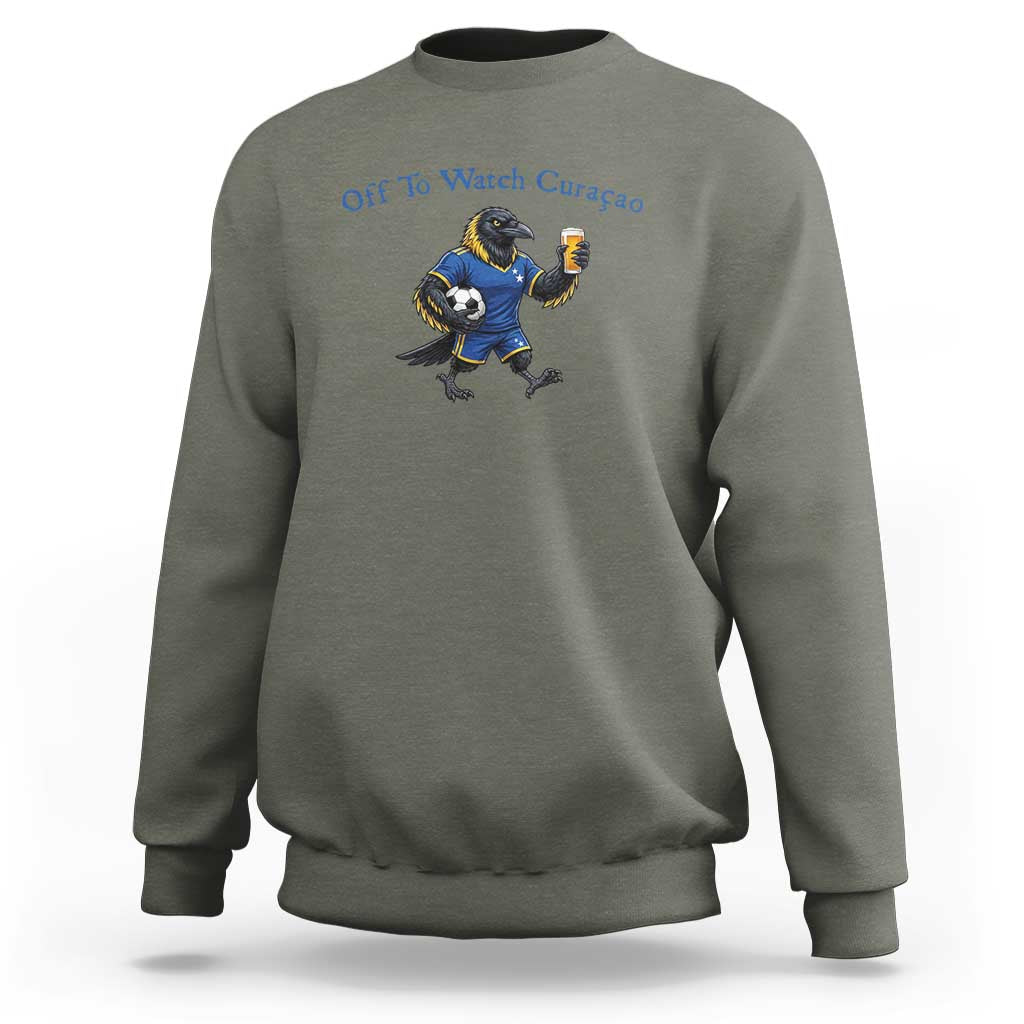 Funny Curacao Bird Soccer Fan Gift Sweatshirt Off To Watch Curaçao