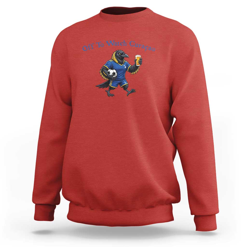 Funny Curacao Bird Soccer Fan Gift Sweatshirt Off To Watch Curaçao