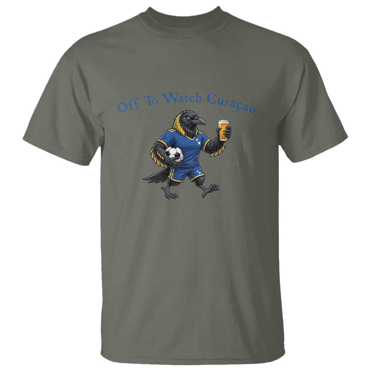 Funny Curacao Bird Soccer Fan Gift T Shirt Off To Watch Curaçao