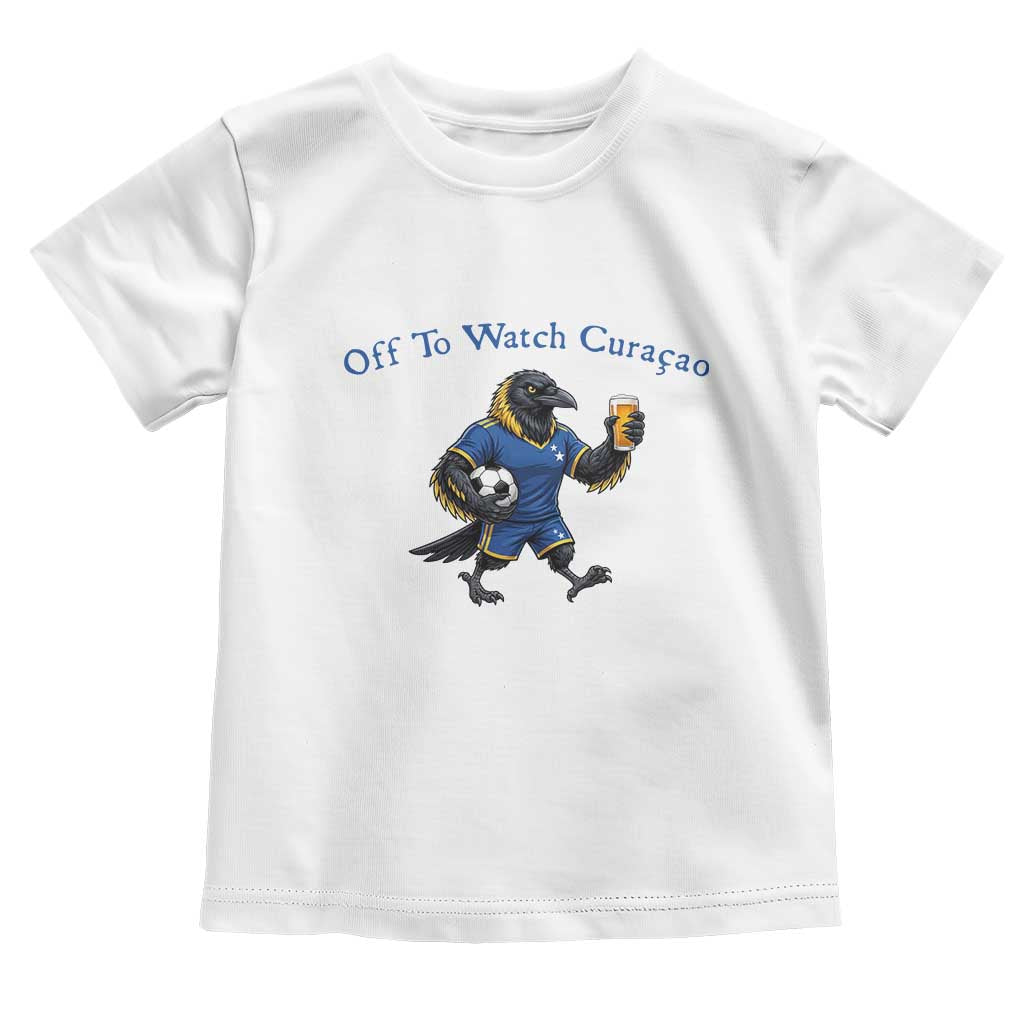 Funny Curacao Bird Soccer Fan Gift Toddler T Shirt Off To Watch Curaçao