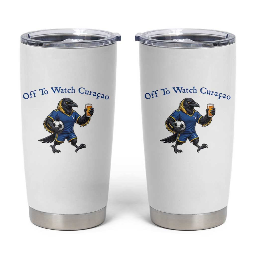 Funny Curacao Bird Soccer Fan Gift Tumbler Cup Off To Watch Curaçao