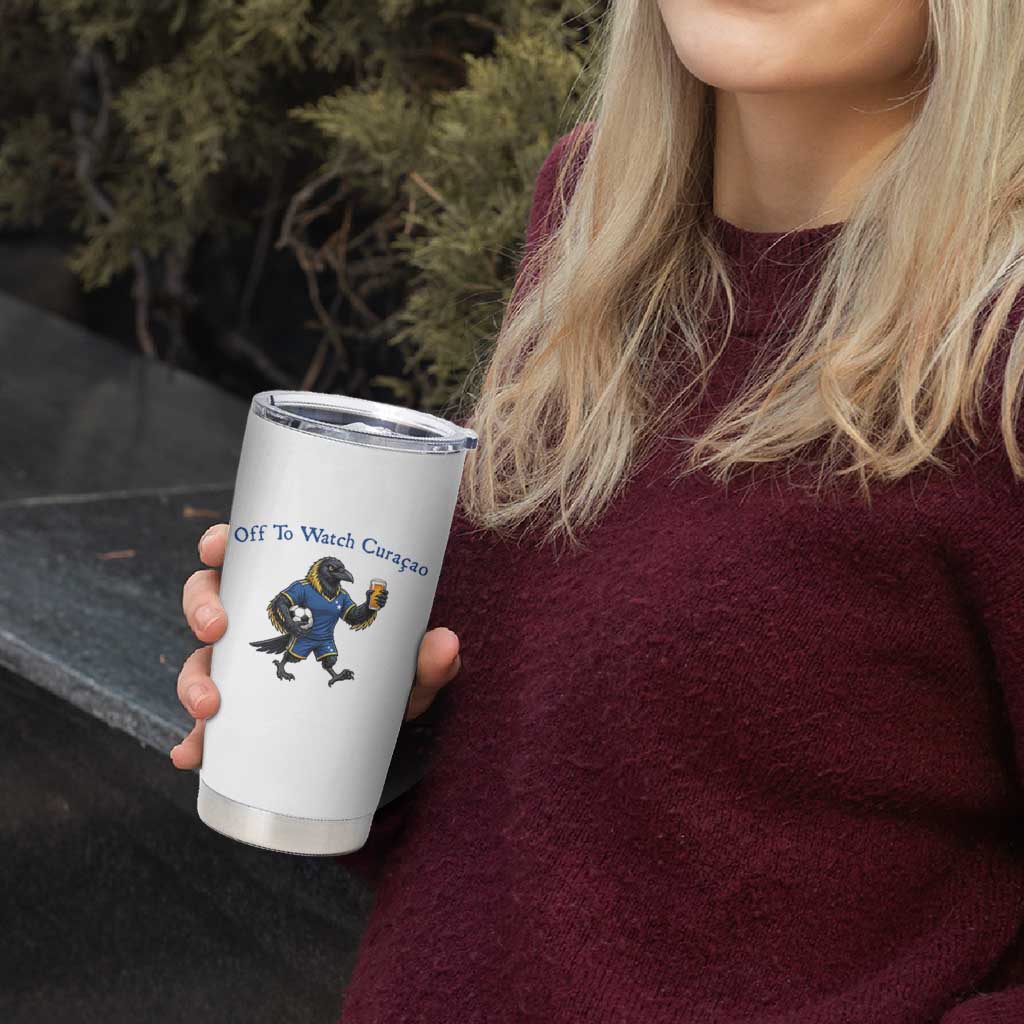 Funny Curacao Bird Soccer Fan Gift Tumbler Cup Off To Watch Curaçao
