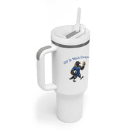 Funny Curacao Bird Soccer Fan Gift Tumbler With Handle Off To Watch Curaçao