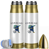 Funny Dabbing Sea Turtle Curaçao Soccer Fan Bullet Tumbler Caribbean Pride Graphic
