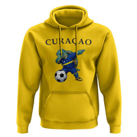 Funny Dabbing Sea Turtle Curaçao Soccer Fan Hoodie Caribbean Pride Graphic