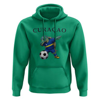 Funny Dabbing Sea Turtle Curaçao Soccer Fan Hoodie Caribbean Pride Graphic