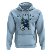 Funny Dabbing Sea Turtle Curaçao Soccer Fan Hoodie Caribbean Pride Graphic