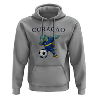 Funny Dabbing Sea Turtle Curaçao Soccer Fan Hoodie Caribbean Pride Graphic