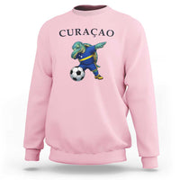 Funny Dabbing Sea Turtle Curaçao Soccer Fan Sweatshirt Caribbean Pride Graphic